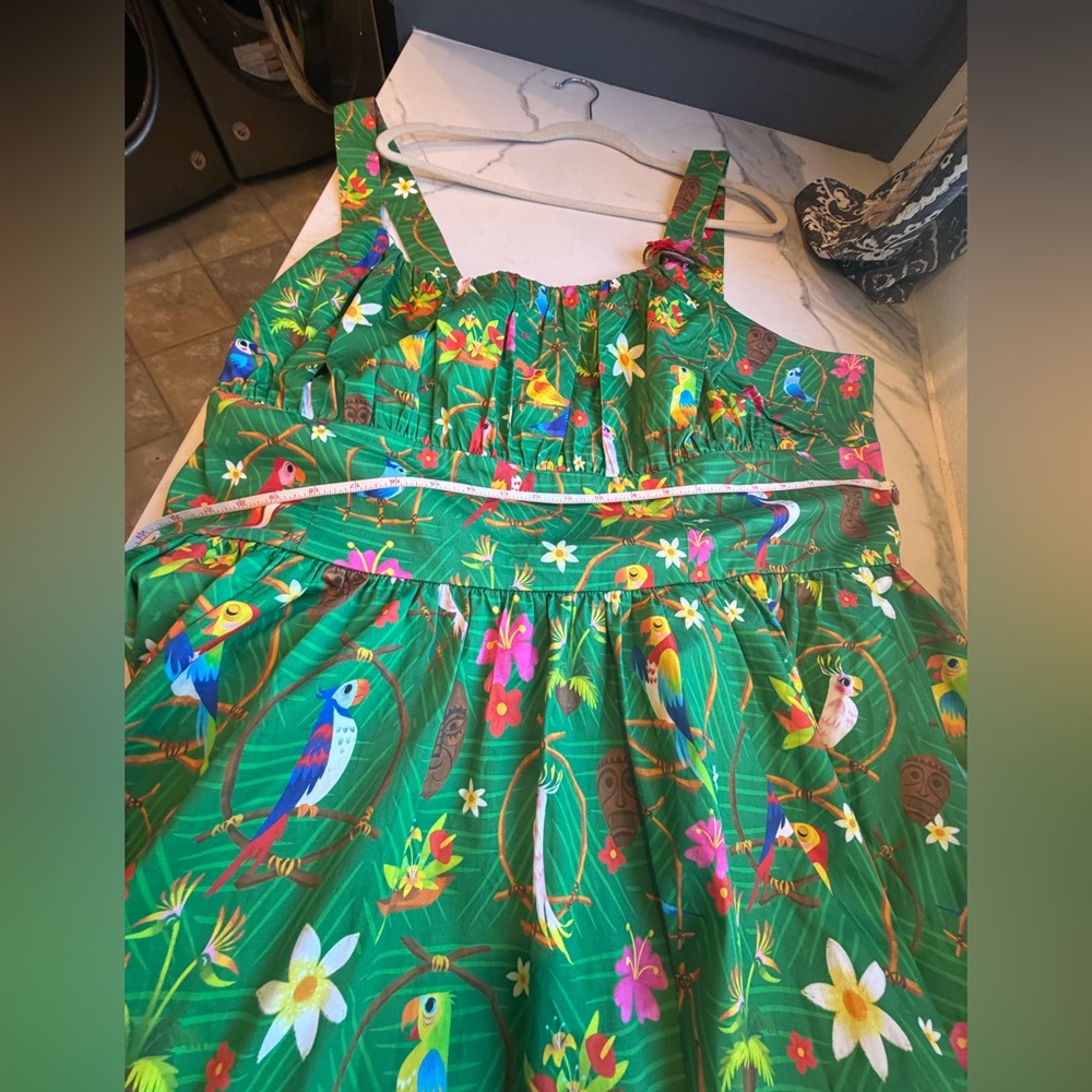 New with tags- Disney Enchanted Tiki Room Tropical Green Dress 3x Plus size - Picture 9 of 9